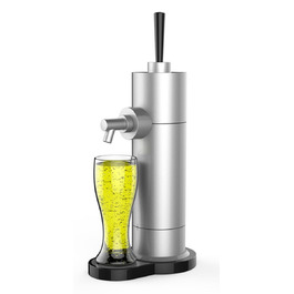 Насос для пива Perfect Draft: диспенсер для дозованого пива з банок, генератор пінки, для дому, срібний