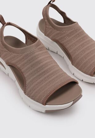 Skechers Arch Fit City Catch – жіночі сандалі, 43 EU, мокка, в'язаний текстиль