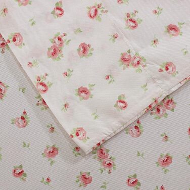 Modern Threads Soft Microfiber Printed Bed Sheets – Luxurious Microfiber Bed Sheets – Includes Fitted Sheet with Deep Pockets, Flat Sheet, and Pillowcases, Ivory Twin