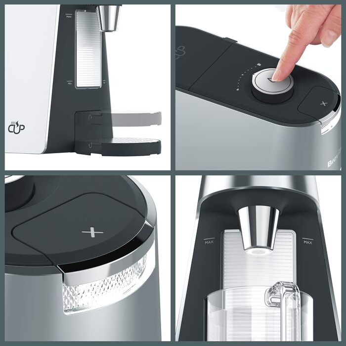 Диспенсер гарячої води Breville HotCup VKT111, 3 кВт, регульована порція, висота, 2 л, сріблястий