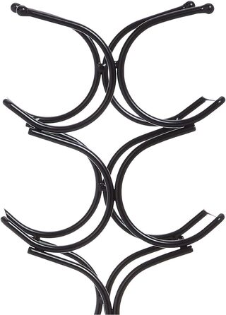 Amazon Basics Wine Rack for 12 Bottles, Black, 24.9 x 16 x 67.8 cm