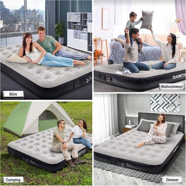 Надувне ліжко для двох осіб з автоматичним накачуванням, 198x152x25 см, Deep Blue