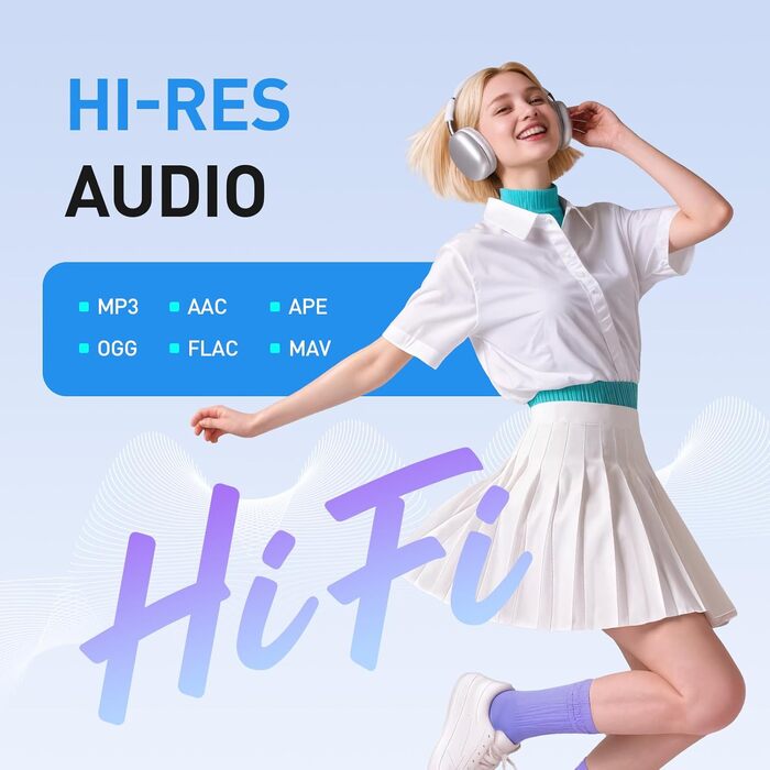 MP3 плеєр AGPTEK з Bluetooth та Wi-Fi, Android 14, 4