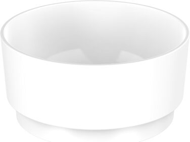 Миска для собак DRAIAX ElegantFeed M з кераміки – стильна та функціональна миска для корму, внутрішня поверхня блискуча, зовнішня – матова, об'єм M, колір білий