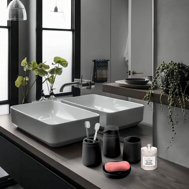 Набір аксесуарів для ванної кімнати IMAVO 4 шт. (Зелений): тримач для зубних щіток, стаканчик, дозатор мила, мильниця