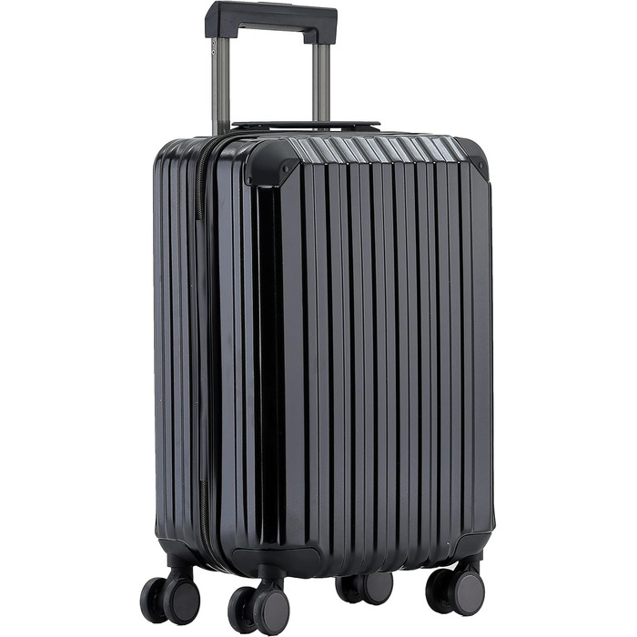Чорний валіза на 4 колесах з TSA замком та телескопічною ручкою, жорсткий корпус (M816)