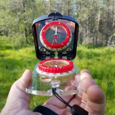 Sight Compass Adjustable Declination – Pathfinder Compass Survival Camping | Base Plate Compass Kids Navigation | Orienteering Compass Hiking Map Reading Military Compass Backpacking