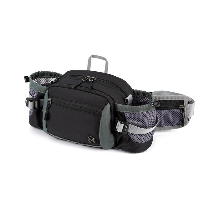 Тактична поясна сумка 6L для туризму, прогулянок з собакою, бігу, велоспорту, риболовлі та подорожей, чорна