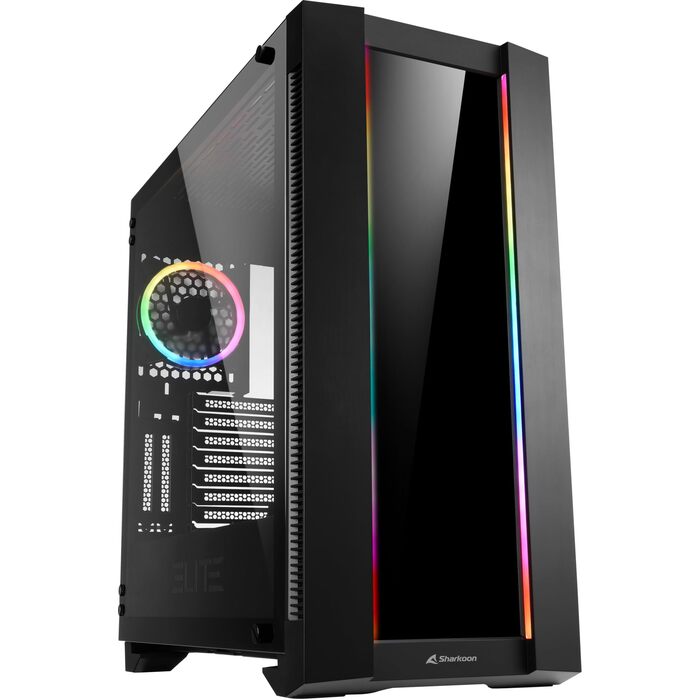 Sharkoon Elite Shark CA200G: корпус ПК з RGB підсвічуванням та вертикальним встановленням відеокарти