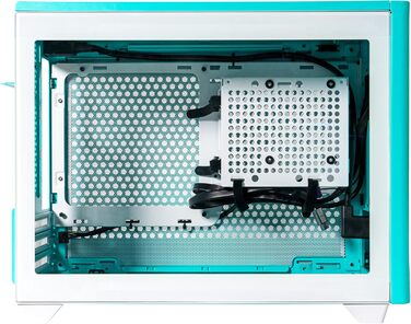 Корпус Mini-ITX Cooler Master MasterBox NR200P Caribbean Blue з загартованим склом, вертикальним кріпленням GPU та покращеною вентиляцією