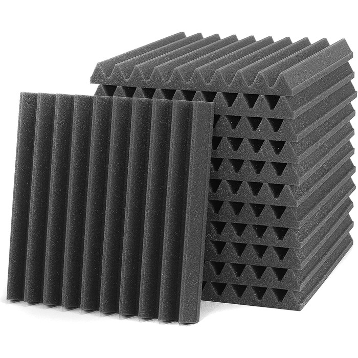 Акустична панель ACOUSPANEL зі звукопоглинаючого поролону 30x30x3 см, антрацитово-сіра