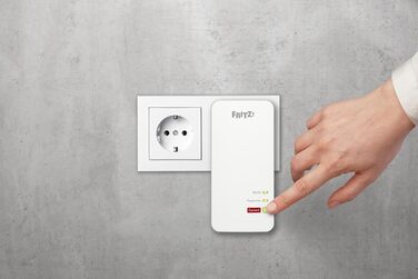 Набір FFRITZ!Powerline 1240 AX WLAN: Powerline Gigabit Wi-Fi 6, точка доступу WLAN, для медіа-трансляції, HD-відео, інтернет-ТБ, 1200 Мбіт/с