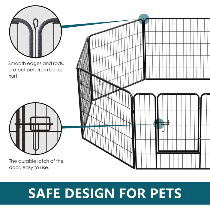Вольєр для цуценят, 60 см, для дому та вулиці, 8 штук (80W x 80H)
