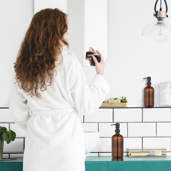 Relaxdays Glass Soap Dispenser 2-Piece Set