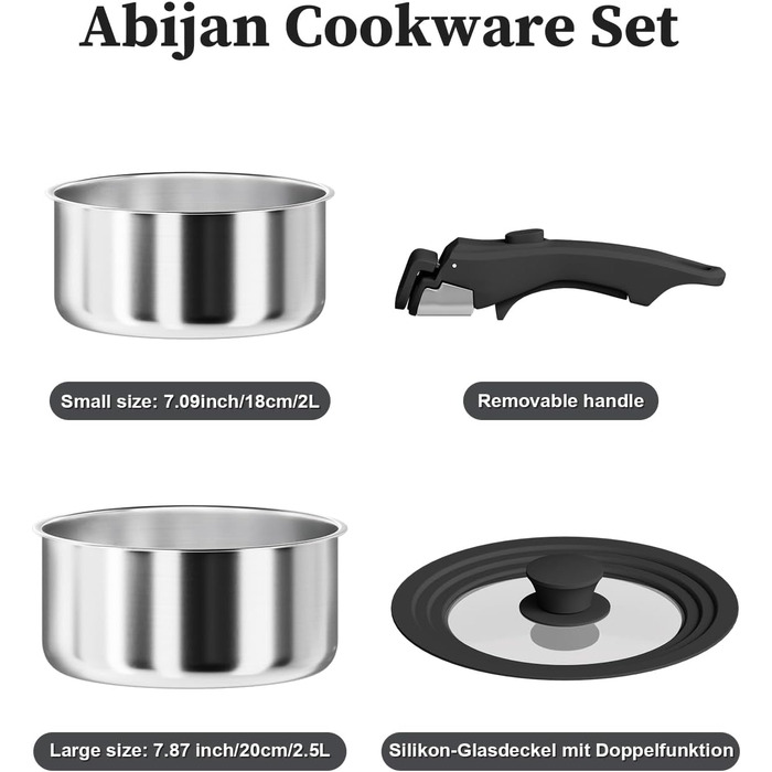 Сковорода з нержавіючої сталі Edelstahl 30 см з кришкою, індукційна, 18/10, для всіх типів плит, до 250°C, швидке нагрівання