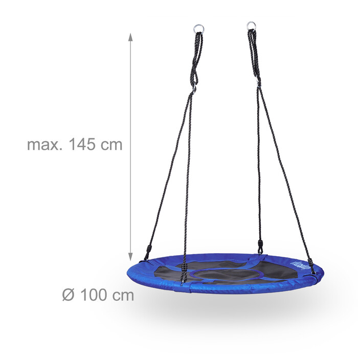 Relaxdays Round Hanging Nest with Enclosed Seat