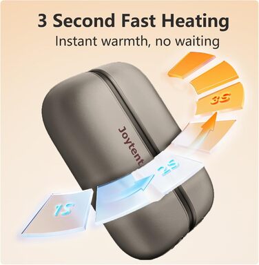 Електричний грієчка для рук та кишеньковий грієчка 10000mAh 2-в-1. Магнітний, 3 режими нагріву. Для активного відпочинку, кемпінгу, подарунок. Металевий сірий.