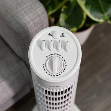 Турбовентилятор Russell Hobbs RHTF2921: 74 см, 3 швидкості, таймер, для дому та офісу, білий