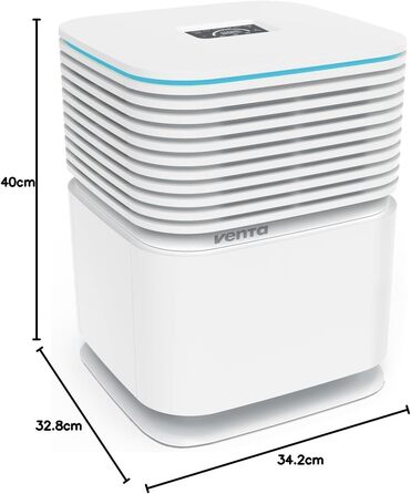 Повітряочисник та зволожувач Venta AW735 Hybrid: 6 л, 350 мл/год, H13, активне вугілля, керування через додаток, 50 м²/125 м²