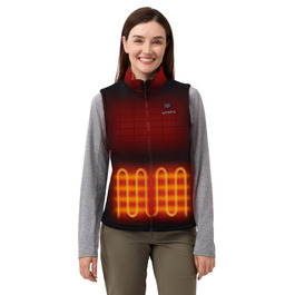 Обогрівальна жилетка OROORO для жінок, флісова, з Powerbank, чорна, XL