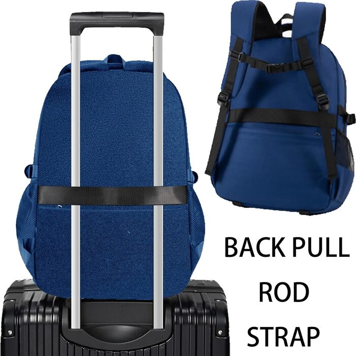 Шкільний рюкзак для підлітків: великий, водонепроникний, міцний, для середньої школи, гімназії, учнів, підлітків та дорослих (блакитний)