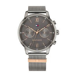 Жіночий кварцовий годинник Tommy Hilfiger з багатофункціональним циферблатом, сріблястий сталевий мілленський плетивий браслет