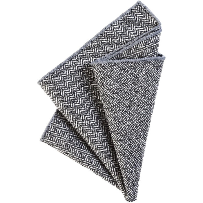 Метелик чоловічий DonDon Tweed 12x6 см з нагрудною хустинкою 23x23 см, бавовна, сіро-клітинчастий візерунок