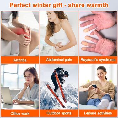 Електричний грієчка для рук, багаторазовий, 2 шт., 10000mAh, USB, магнітний дизайн, для зими, подарунок, чорний