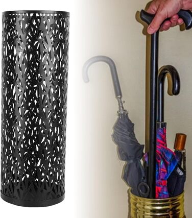 Металевий стійкий підставка для парасольки Topiky, чорна, 180x78 см