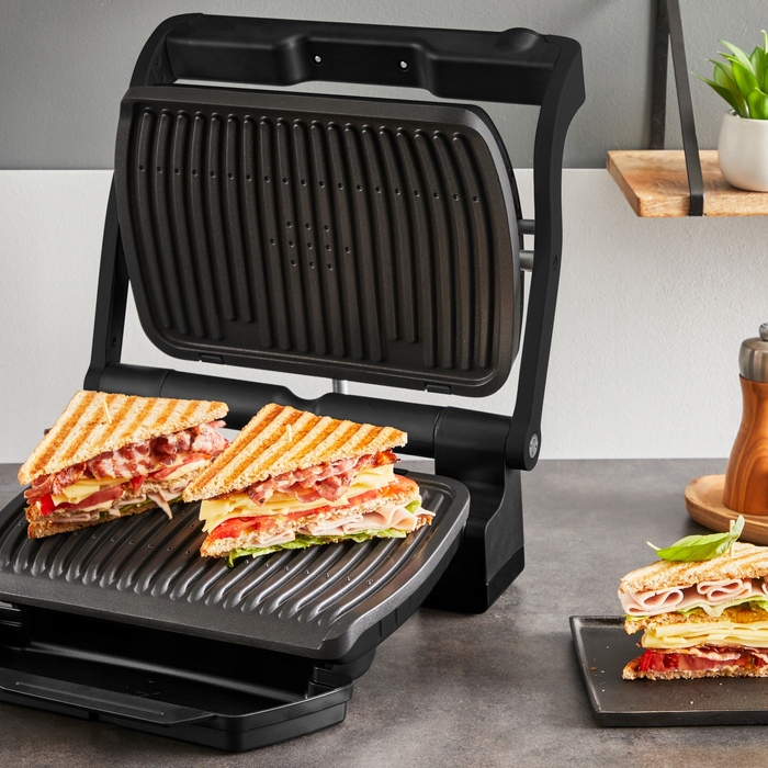Електричний гриль-опикач Optigrill+ GC717810, 2000 Вт, розкладний, чорний