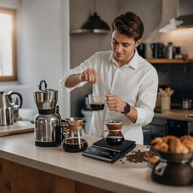 Ваги для кави Wigearss з таймером, 5 кг/0.1 г, високоточні для еспресо та Pour-Over