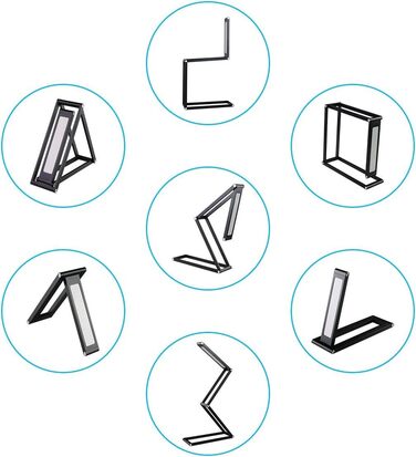 LED лампа настільна ELZO з регулюванням яскравості та складною ніжкою. Акумуляторна настільна лампа для офісу, дому та читання. Чорний колір.