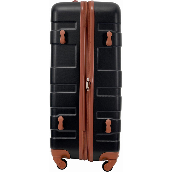 Набір валіз Merax 5-ти частинний: велика, середня, маленька, сумка та аксесуар, ABS, TSA-замок, розширюється, чорний