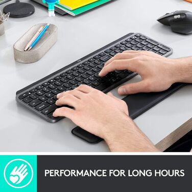 Підставка для зап'ястя Logitech MX Palm Rest Graphite - для клавіатур MX Keys, преміум-матеріал