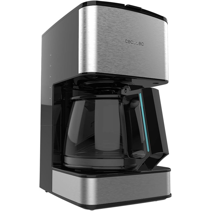 Кавомашина Cecotec Coffee 66 Smart Plus: програмована, 980W, 1,5L, механічна, для 6 чашок, з LCD-екраном, ExtemAroma-технологія, AutoClean, нержавіюча сталь