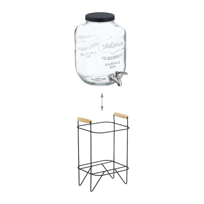 Relaxdays Drink Dispenser with Stand 5L