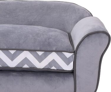 Диван для собак та котів PawHut, сірий, з подушкою, 73.5 x 41 x 33 см