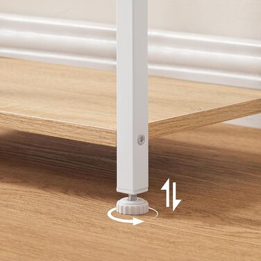 HOOBRO Тримач для рушників, стійка для рушників, мотузка для сушіння, 2 перекладини, для рушників, одягу, ковдр, газет, економія місця, стабільна, білий та натуральний колір