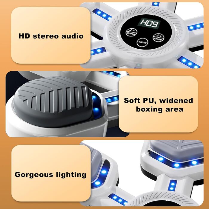 Bluetooth Wall-Mounted Boxing Machine with Music - 9 Modes, Electronic Punching Bag for Kids & Adults
