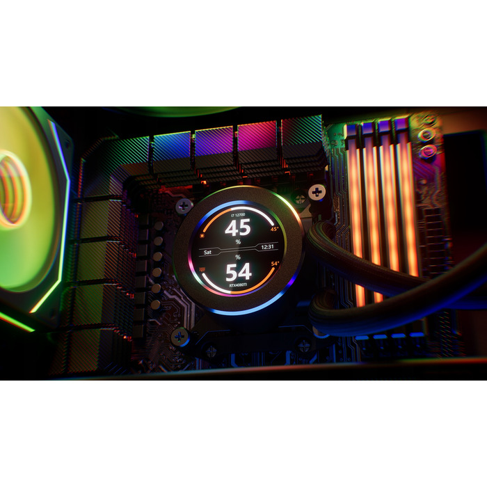 Рідинне охолодження AIO KRUX HydroGlance 240 ARGB з LCD-дисплеєм