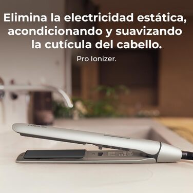 Плойка Cecotec Lisse 880 Hydraprotect для тонкого волосся, 48 Вт, керамічна з покриттям турмаліном та аргановою олією, Pro Ionizer, плаваючі пластини, 4 температурні режими, LED дисплей