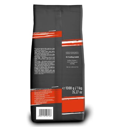 Кава в зернах Der-Franz Espresso, 1 кг (набір 4 упаковки), натуральна цільна кава для еспресо