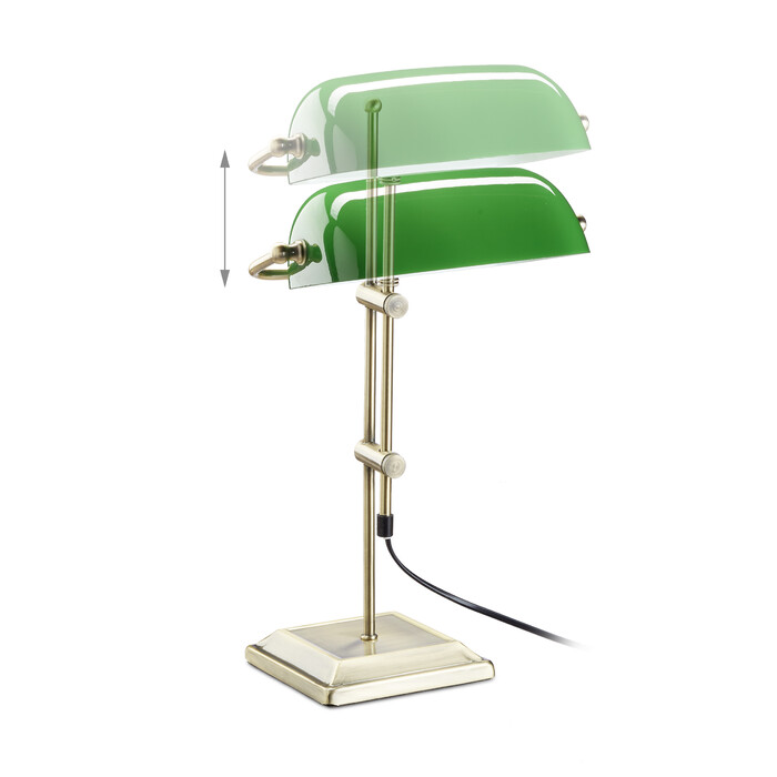 Relaxdays Banker's Lamp Green