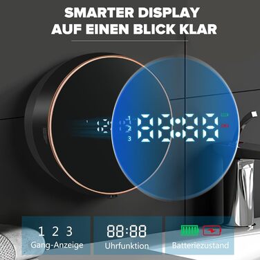 Automatic Soap Dispenser Wall Mount Foam Soap Dispenser Electric Soap Dispenser No Touch Wall Mounting Sensor Foam Soap Dispenser Plastic Kitchen Bathroom Foam Dispenser Black