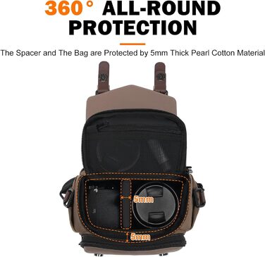 Чохол для камери Braun S: компактний, водонепроникний, з кріпленням для штатива. Підходить для DSLR/SLR/беззеркальних камер та об'єктивів