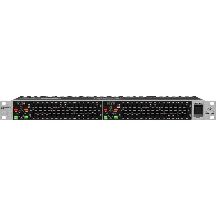 Behringer ULTRAGRAPH PRO FBQ1502HD 15-смуговий стерео графічний еквалайзер з системою FBQ виявлення зворотного зв’язку, професійний еквалайзер для студії та сцени