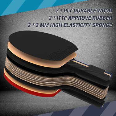 Portable Table Tennis Set with Paddles & Balls - Indoor/Outdoor Ping Pong Set