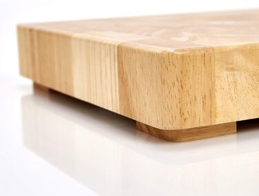 Дошка для нарізання Zeller з каучукового дерева, 42x27x5,5 см, бежева