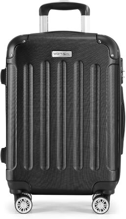 Чемодан туристичний Merish 3шт. з жорстким корпусом та подвійними колесами (9 кольорів, чорний)