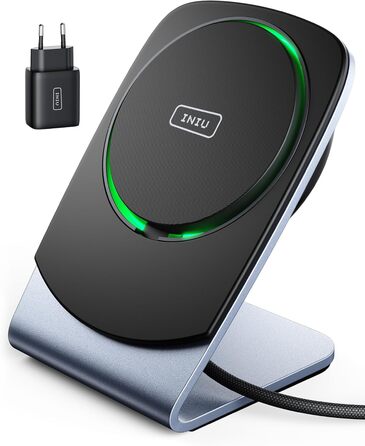 Зарядний пристрій INIU MagSafe 15W: Бездротова зарядка для iPhone 16/15/14, Швидка зарядка, Охолодження